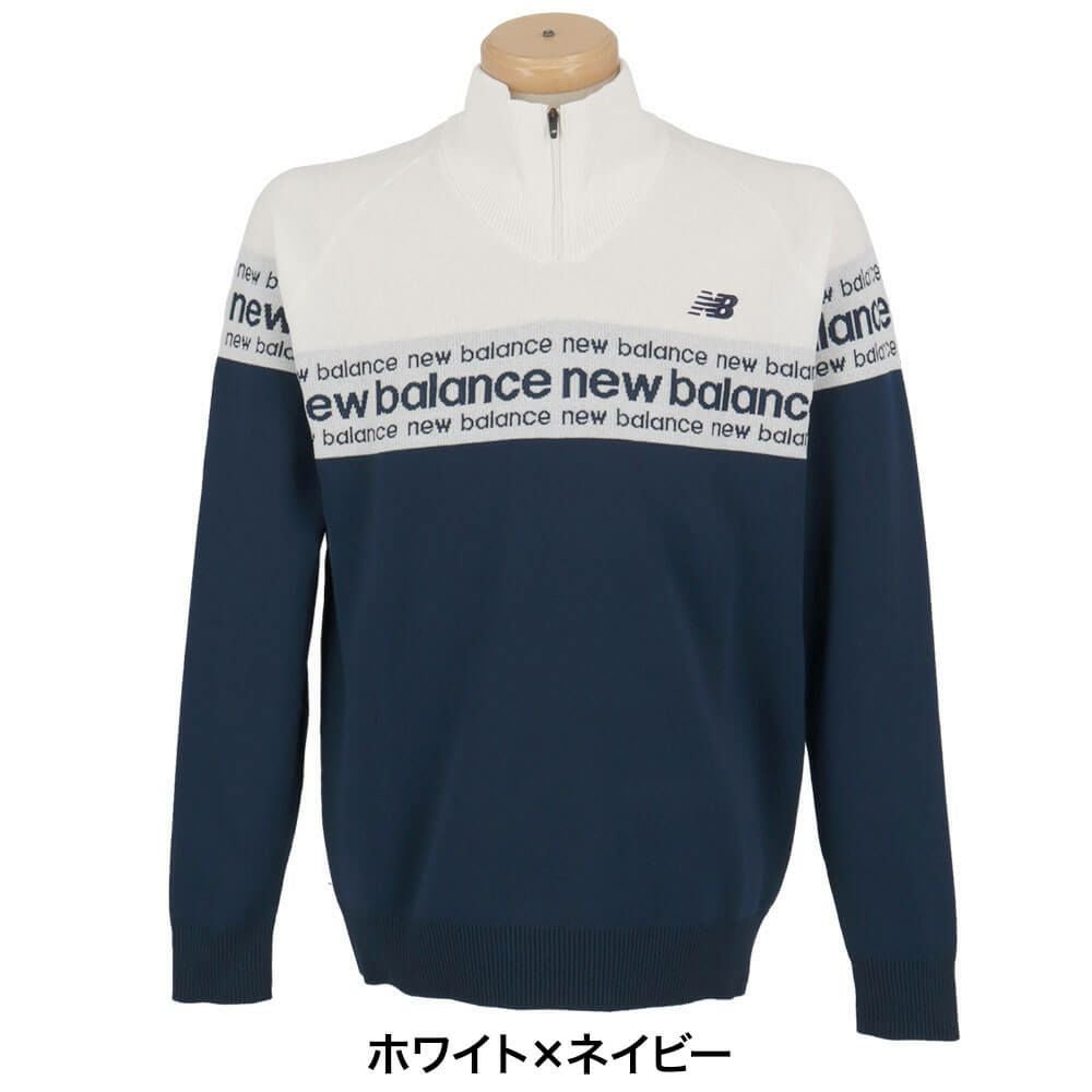 ニューバランスゴルフ　メンズ ダブルジャカード 長袖 ハーフジップ ニット プルオーバー 012-5270001　2025年モデル 詳細1 詳細17