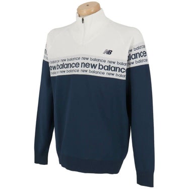 ニューバランスゴルフ　メンズ ダブルジャカード 長袖 ハーフジップ ニット プルオーバー 012-5270001　2025年モデル 詳細1 詳細19