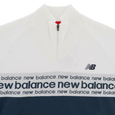 ニューバランスゴルフ　メンズ ダブルジャカード 長袖 ハーフジップ ニット プルオーバー 012-5270001　2025年モデル 詳細1 詳細20