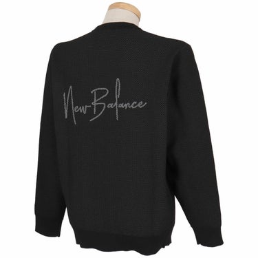 ニューバランスゴルフ　メンズ メッシュ調 長袖 クルーネック ニット プルオーバー 012-5270002　2025年モデル 詳細1 詳細3