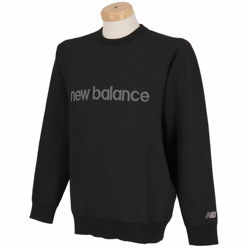 ニューバランスゴルフ　メンズ メッシュ調 長袖 クルーネック ニット プルオーバー 012-5270002　2025年モデル 詳細1 詳細4