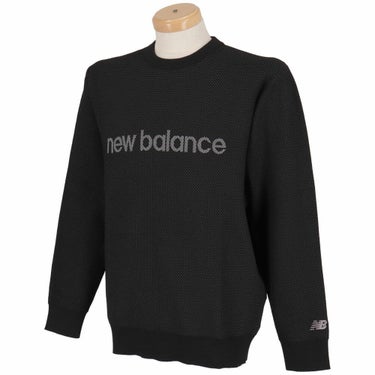 ニューバランスゴルフ　メンズ メッシュ調 長袖 クルーネック ニット プルオーバー 012-5270002　2025年モデル 詳細1 詳細4