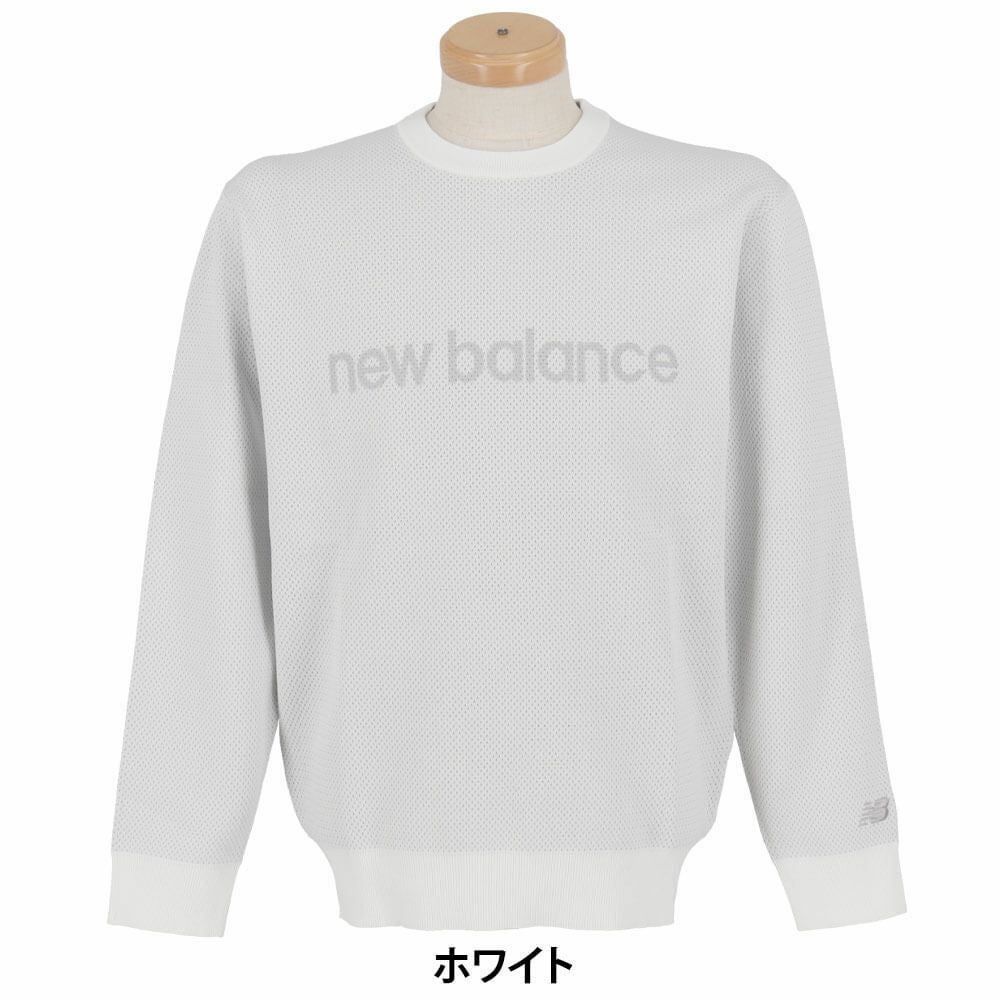 ニューバランスゴルフ　メンズ メッシュ調 長袖 クルーネック ニット プルオーバー 012-5270002　2025年モデル 詳細1 詳細7