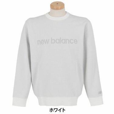 ニューバランスゴルフ　メンズ メッシュ調 長袖 クルーネック ニット プルオーバー 012-5270002　2025年モデル 詳細1 詳細7