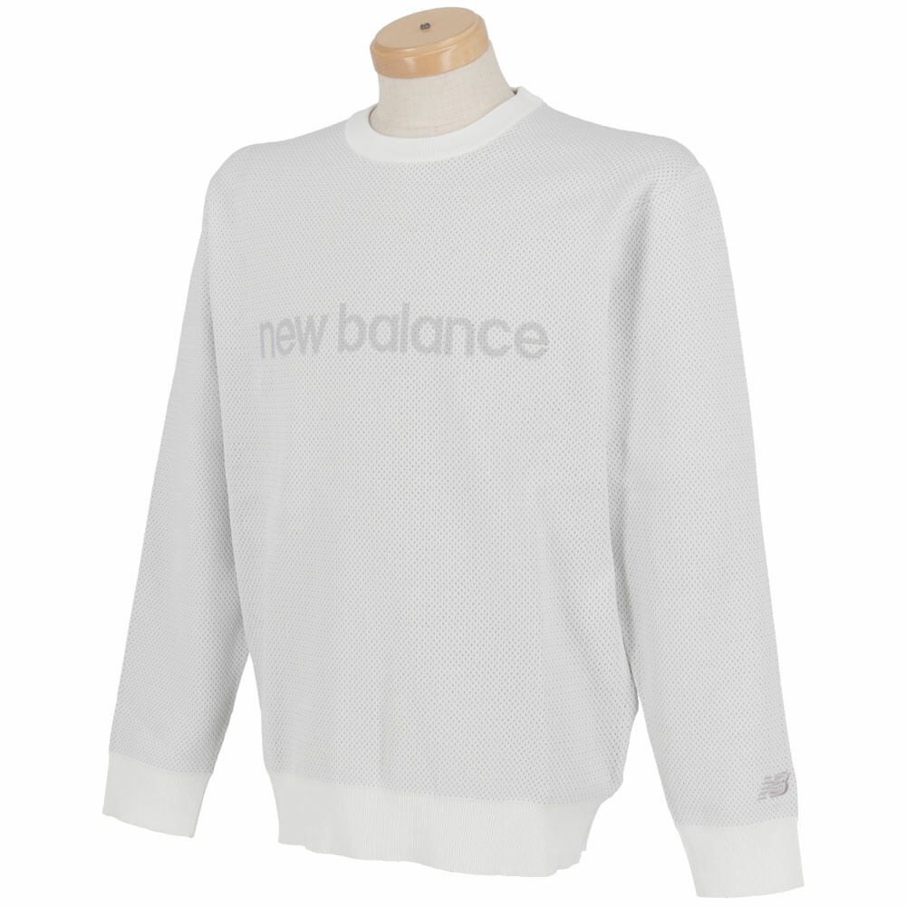 ニューバランスゴルフ　メンズ メッシュ調 長袖 クルーネック ニット プルオーバー 012-5270002　2025年モデル 詳細1 詳細9