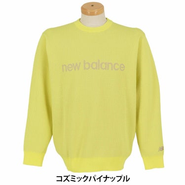 ニューバランスゴルフ　メンズ メッシュ調 長袖 クルーネック ニット プルオーバー 012-5270002　2025年モデル 詳細1 詳細13