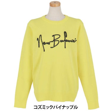 ニューバランスゴルフ　レディース ダブルジャカード 長袖 クルーネック セーター 012-5270502　2025年モデル コズミックパイナップル