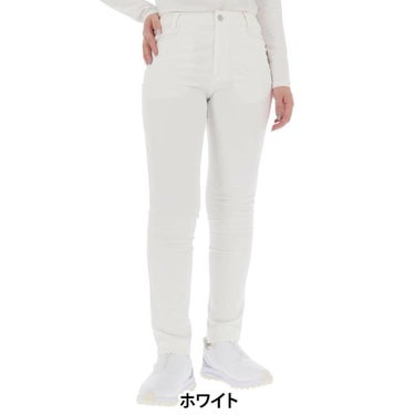 ニューバランスゴルフ　レディース ロゴ刺繍 ストレッチ スリム ロングパンツ 012-5231501　2025年モデル ホワイト