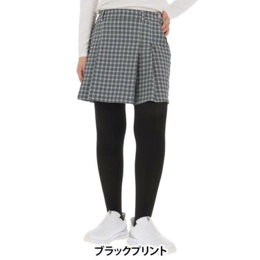 ニューバランスゴルフ　レディース 4WAYストレッチ 配色ライン プリーツ スカート 012-5234502　2025年モデル ブラックプリント