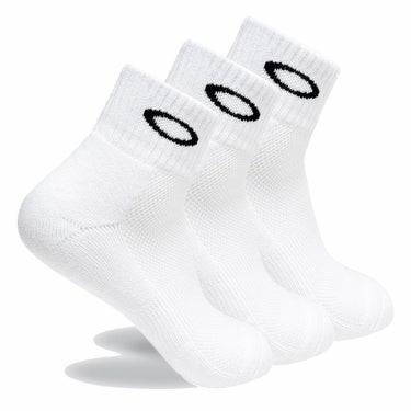 オークリー OAKLEY　メンズ 3足セット ソックス 93238JP Arctic White 詳細1