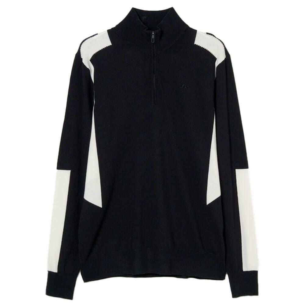 Jリンドバーグ J.LINDEBERG　メンズ ケンドリック 長袖 ニット ハーフジップ セーター 071-14915 019 ブラック　2025年モデル ブラック 詳細4