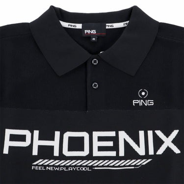 ピン PING　メンズ カノコ編み 半袖 ニット ポロシャツ 621-4172201　2024年モデル 詳細4