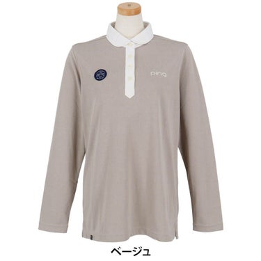 ピン PING　レディース 長袖 ポロシャツ 622-4261900　2024年モデル 詳細1 詳細2