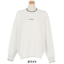 ジャックバニー Jack Bunny!!　レディース 生地切替 ロゴ刺繍 長袖 クルーネック ニット セーター 263-5270836　2025年モデル