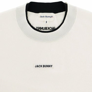 ジャックバニー Jack Bunny!!　レディース 生地切替 ロゴ刺繍 長袖 クルーネック ニット セーター 263-5270836　2025年モデル 詳細1 詳細5