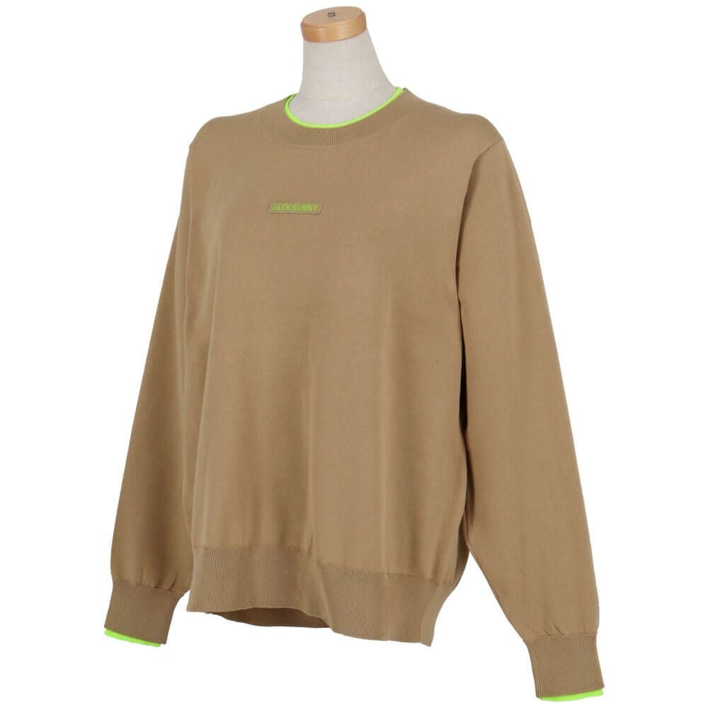 ジャックバニー Jack Bunny!!　レディース 生地切替 ロゴ刺繍 長袖 クルーネック ニット セーター 263-5270836　2025年モデル 詳細1 詳細10