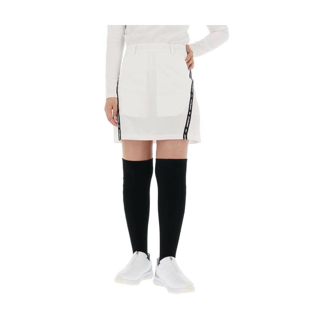 ジャックバニー Jack Bunny!!　レディース 配色テープ ツイル インナーパンツ一体型 スカート 263-5234808　2025年モデル ホワイト