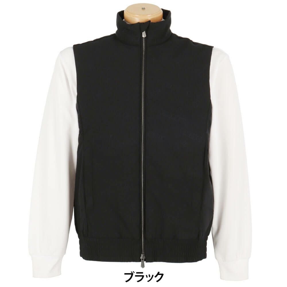 セントアンドリュース St ANDREWS　メンズ ロゴバック エンボス 中綿 フルジップ ベスト 042-4258151　2024年モデル ブラック