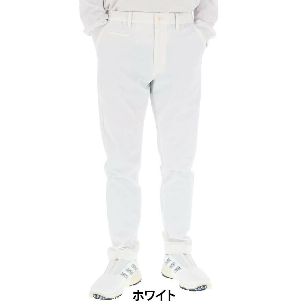 セントアンドリュース St ANDREWS　メンズ サッカー生地 ストレッチ ロングパンツ 042-4231951　2024年モデル ホワイト