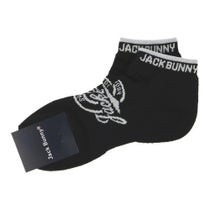 ジャックバニー Jack Bunny!!　メンズ L字 アンクルソックス 262-5286701 010 ブラック　2025年モデル