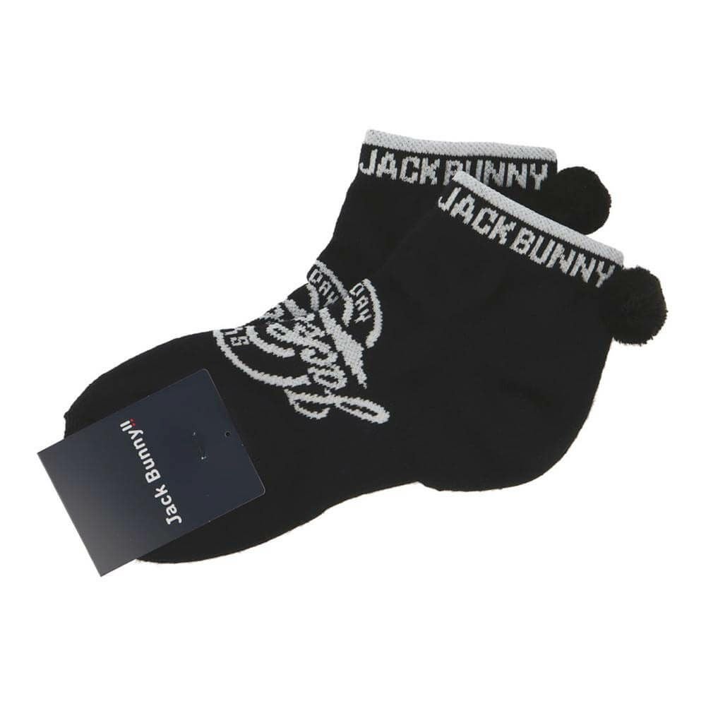 ジャックバニー Jack Bunny!!　レディース L字 アンクルソックス 262-5286702 010 ブラック　2025年モデル ブラック