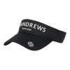 セントアンドリュース St ANDREWS　ツイル ロゴ バイザー 042-5287854 010 ブラック　2025年モデル ブラック