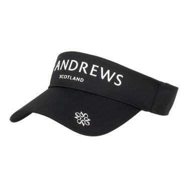 セントアンドリュース St ANDREWS　ツイル ロゴ バイザー 042-5287854 010 ブラック　2025年モデル ブラック