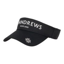 セントアンドリュース St ANDREWS　ツイル ロゴ バイザー 042-5287854 010 ブラック　2025年モデル