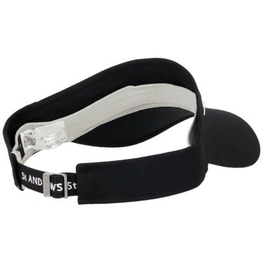 セントアンドリュース St ANDREWS　ツイル ロゴ バイザー 042-5287854 010 ブラック　2025年モデル ブラック 詳細1