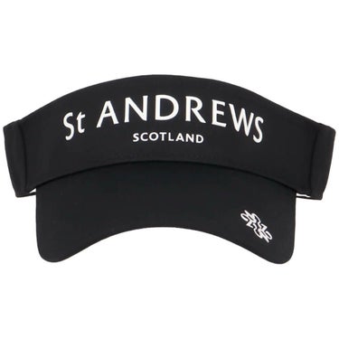 セントアンドリュース St ANDREWS　ツイル ロゴ バイザー 042-5287854 010 ブラック　2025年モデル ブラック 詳細2
