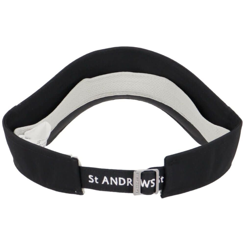 セントアンドリュース St ANDREWS　ツイル ロゴ バイザー 042-5287854 010 ブラック　2025年モデル ブラック 詳細3