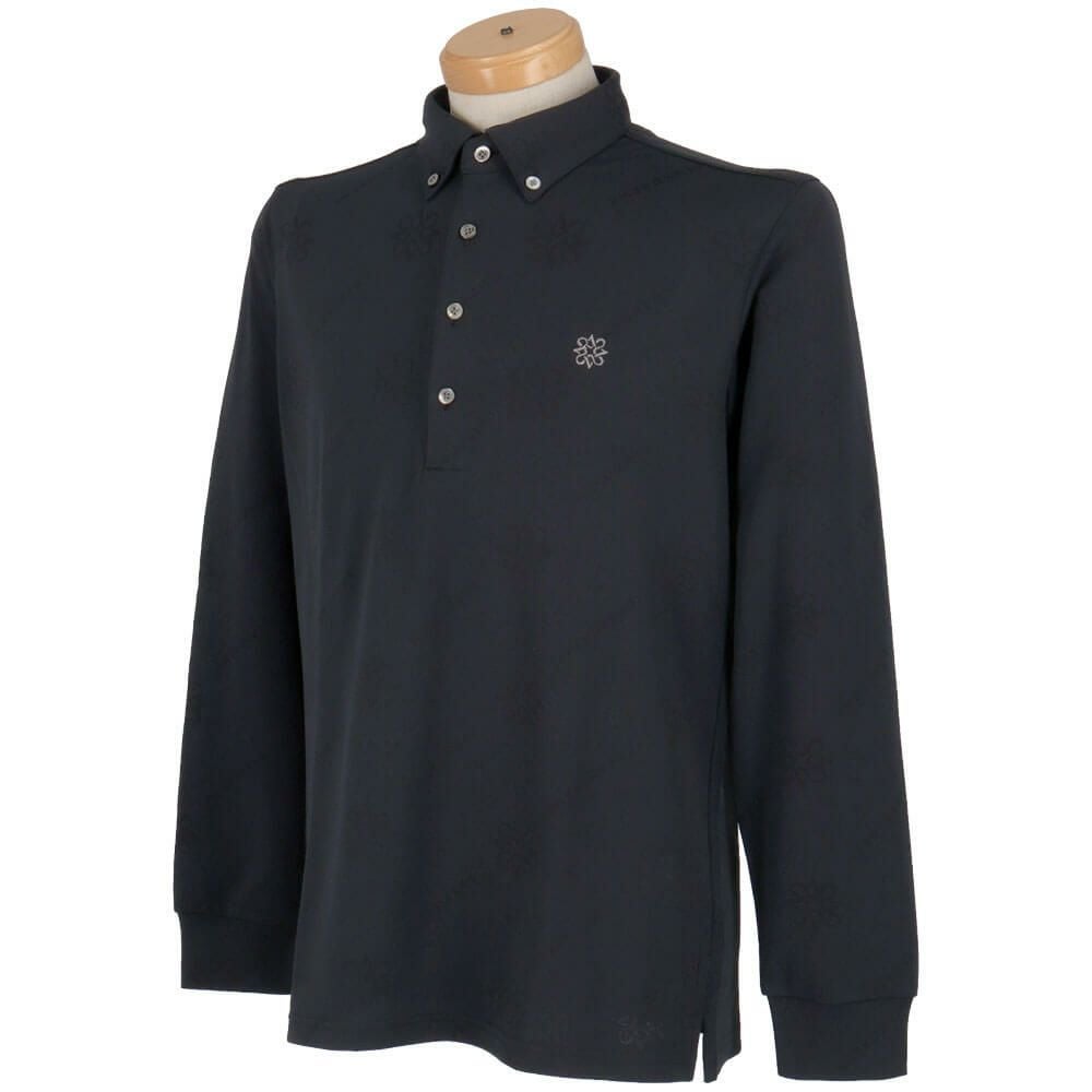 セントアンドリュース St ANDREWS メンズ ロゴケルトジャガード無地 長袖 ボタンダウン ポロシャツ 042-5261951 2025年モデル