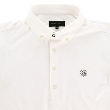 セントアンドリュース St ANDREWS　メンズ ロゴケルトジャガード無地 長袖 ボタンダウン ポロシャツ 042-5261951　2025年モデル 詳細6