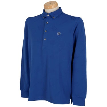 セントアンドリュース St ANDREWS　メンズ ロゴケルトジャガード無地 長袖 ボタンダウン ポロシャツ 042-5261951　2025年モデル 詳細9