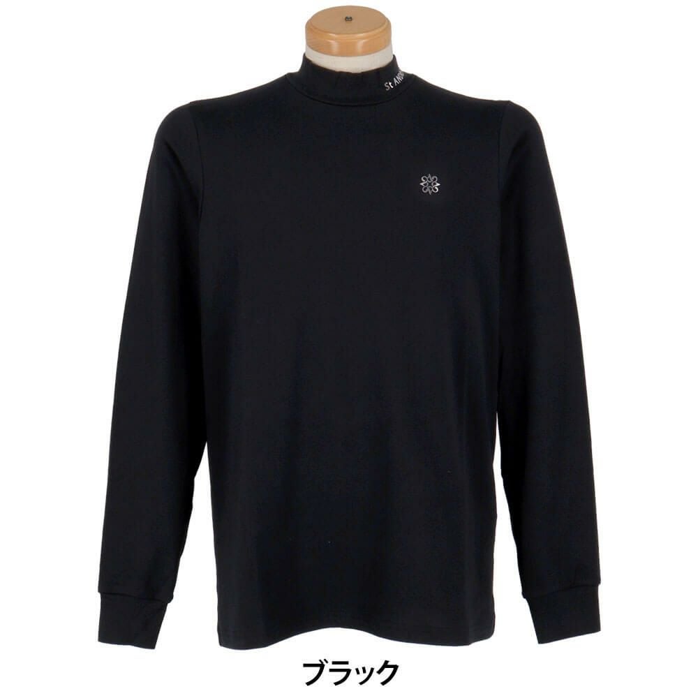 セントアンドリュース St ANDREWS　メンズ ベア天竺 長袖 ハイネック シャツ 042-5266951　2025年モデル ブラック
