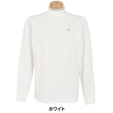 セントアンドリュース St ANDREWS　メンズ ベア天竺 長袖 ハイネック シャツ 042-5266951　2025年モデル ホワイト