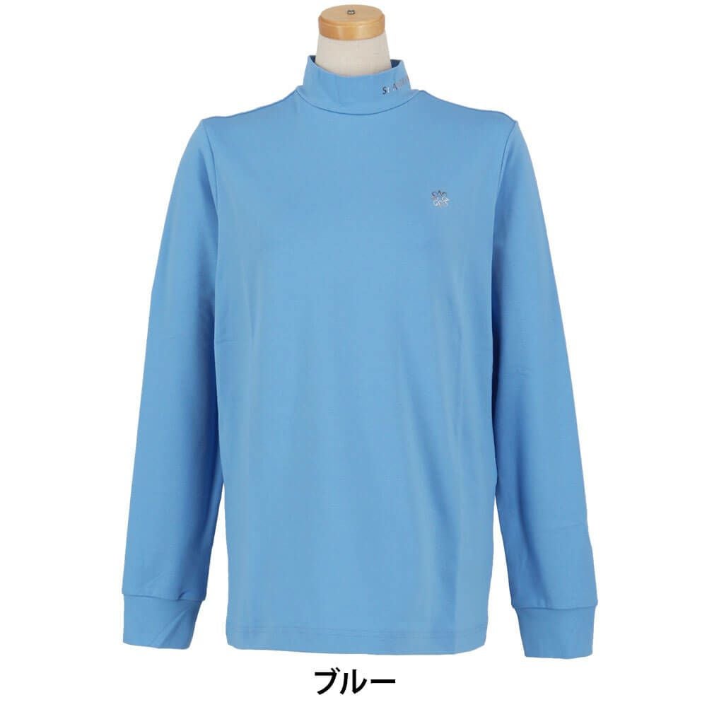 セントアンドリュース St ANDREWS　レディース ベア天竺 長袖 ハイネック シャツ 043-5266952　2025年モデル ブルー