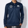 フィラ FILA　メンズ ロゴプリント 裏起毛 長袖 ポロシャツ 784-508　2024年モデル ネイビー