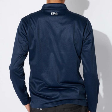 フィラ FILA　メンズ ロゴプリント 裏起毛 長袖 ポロシャツ 784-508　2024年モデル 詳細2