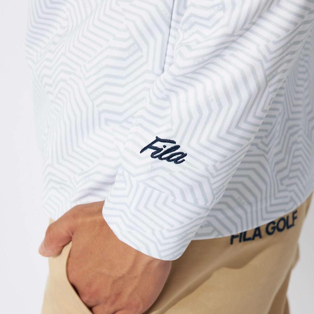 フィラ FILA　メンズ ロゴプリント 裏起毛 長袖 ポロシャツ 784-508　2024年モデル 詳細11