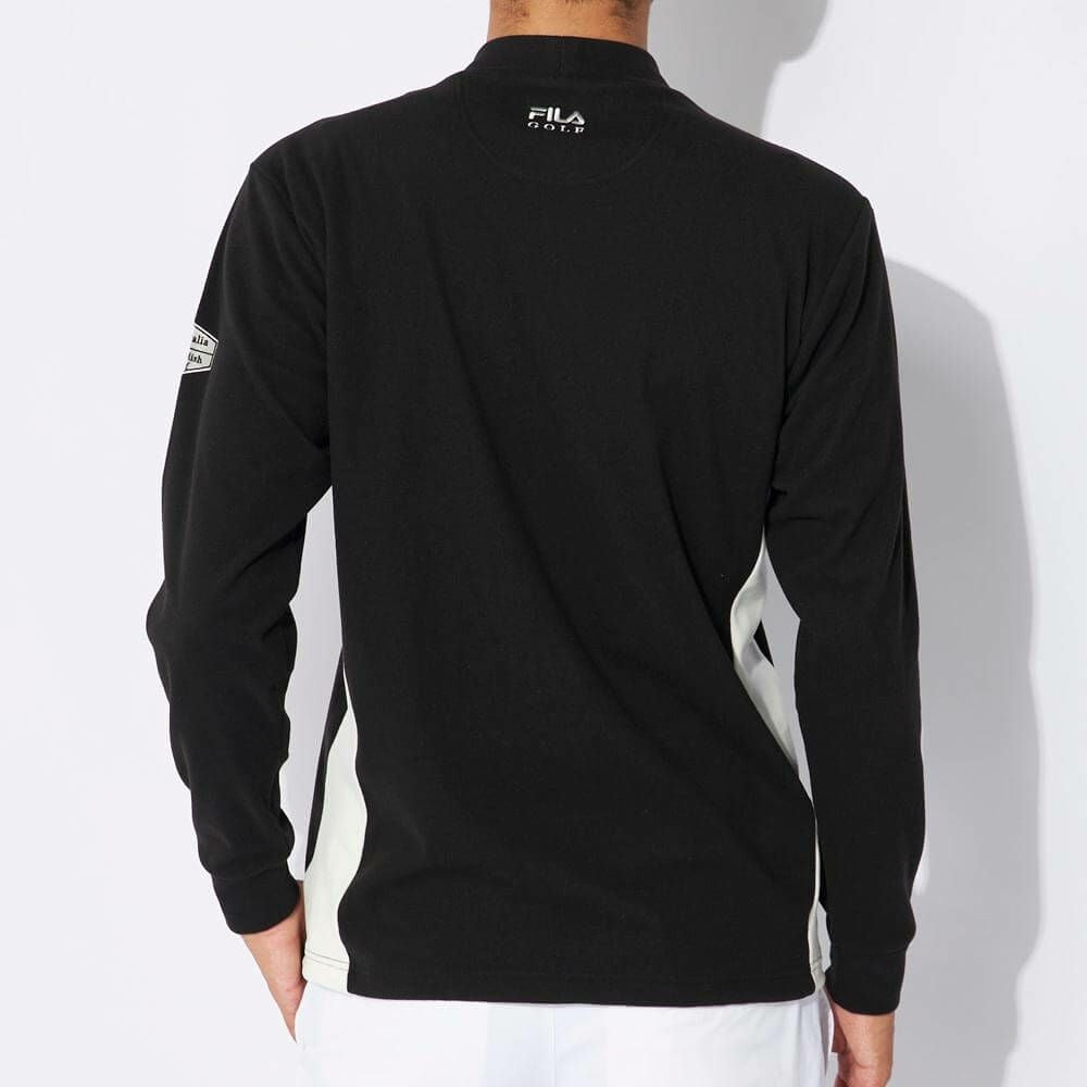 フィラ FILA　メンズ 配色切替 長袖 モックネック シャツ 784-511　2024年モデル 詳細2
