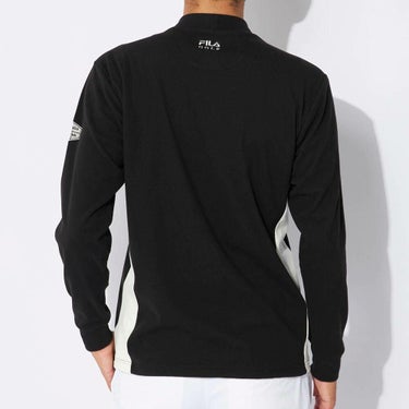 フィラ FILA　メンズ 配色切替 長袖 モックネック シャツ 784-511　2024年モデル 詳細2