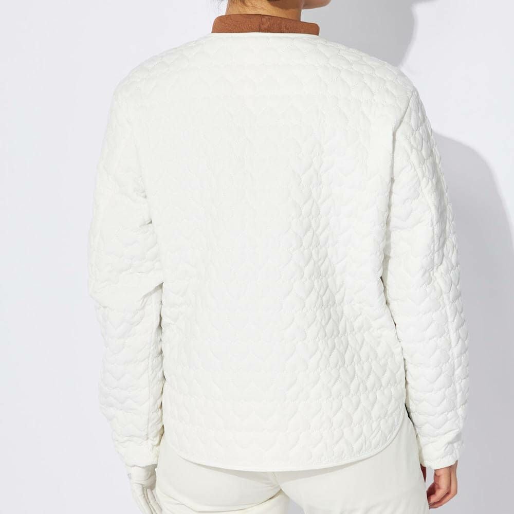 フィラ FILA　レディース ハート柄キルト 中綿 カーディガン 794-261　2024年モデル 詳細1