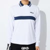 フィラ FILA　レディース 配色切替 長袖 ハーフジップ シャツ 794-502　2024年モデル ホワイト