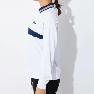 フィラ FILA　レディース 配色切替 長袖 ハーフジップ シャツ 794-502　2024年モデル 詳細6