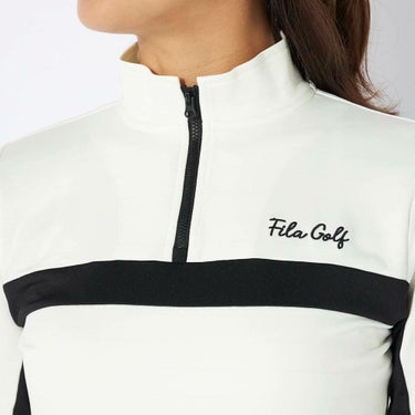 フィラ FILA　レディース ライン切替 長袖 ハーフジップ シャツ 794-541　2024年モデル 詳細3