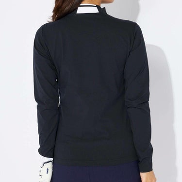 フィラ FILA　レディース ロゴテープ ストレッチ 長袖 モックネック シャツ 794-545　2024年モデル 詳細2