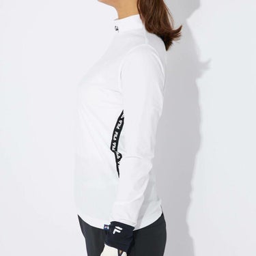 フィラ FILA　レディース ロゴテープ ストレッチ 長袖 モックネック シャツ 794-545　2024年モデル 詳細8