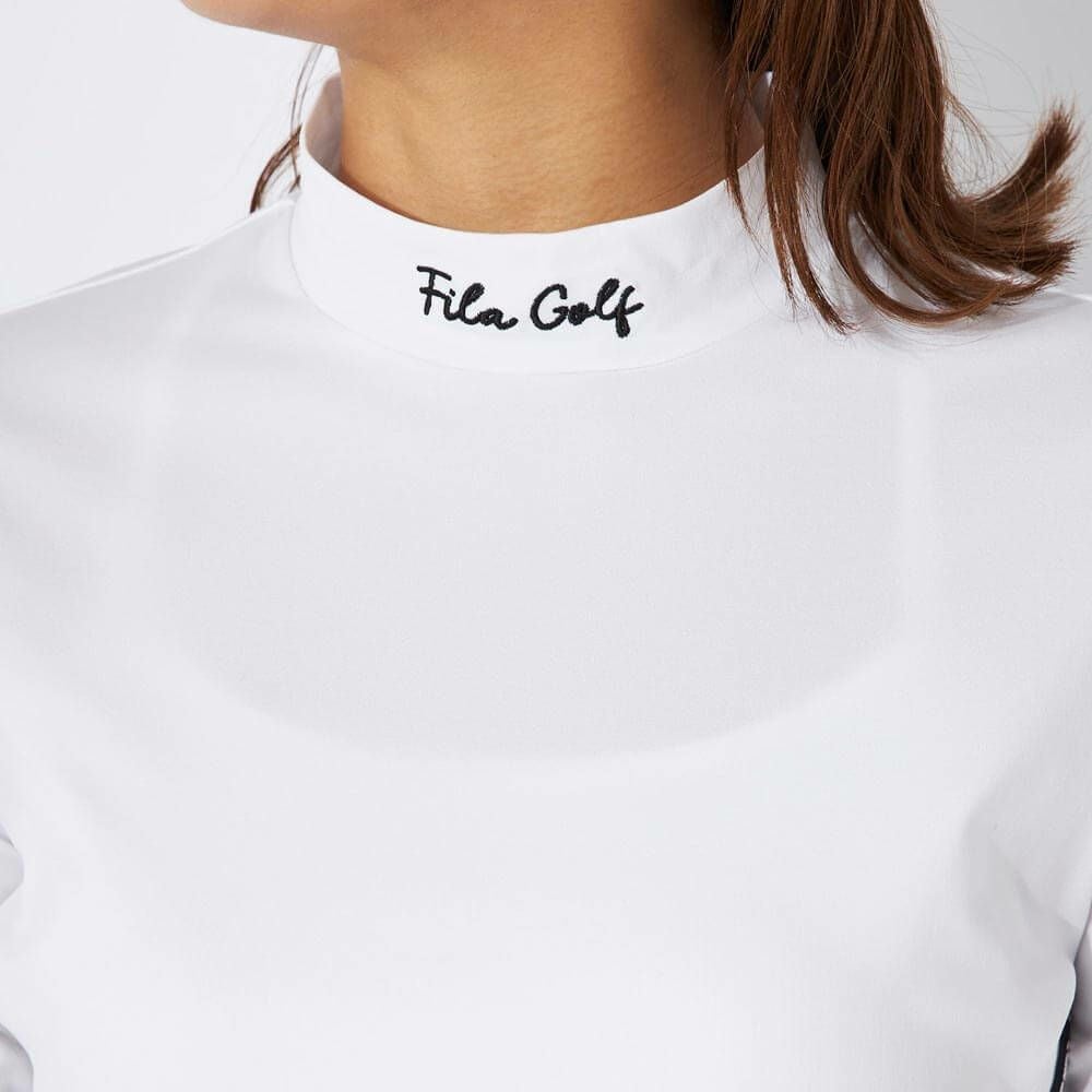 フィラ FILA　レディース ロゴテープ ストレッチ 長袖 モックネック シャツ 794-545　2024年モデル 詳細9