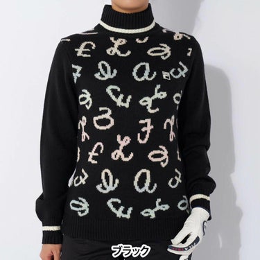 フィラ FILA　レディース 長袖 ハイネック セーター 794-704　2024年モデル ブラック